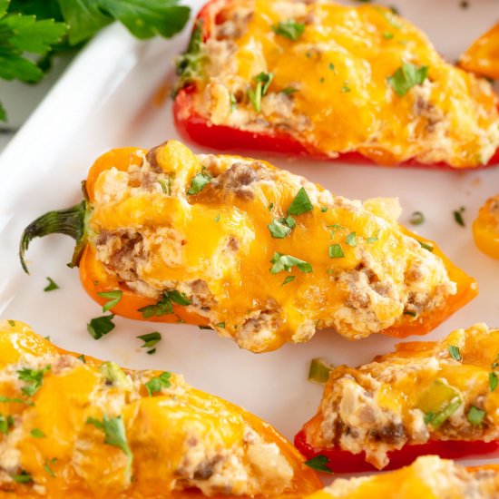 Sausage Stuffed Mini Peppers