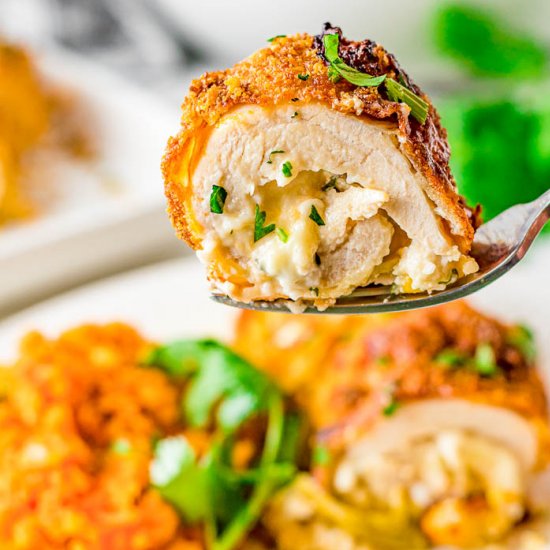 Air Fryer Stuffed Chicken Roll Ups