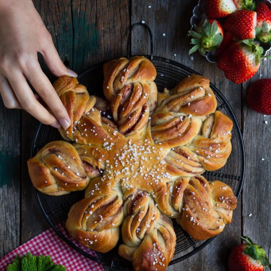 Strawberry Star Bread