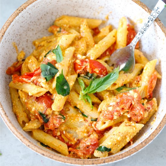 Baked Feta Pasta With Cherry Tomato