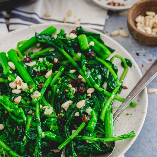 Sweet and Spicy Broccoli Rabe