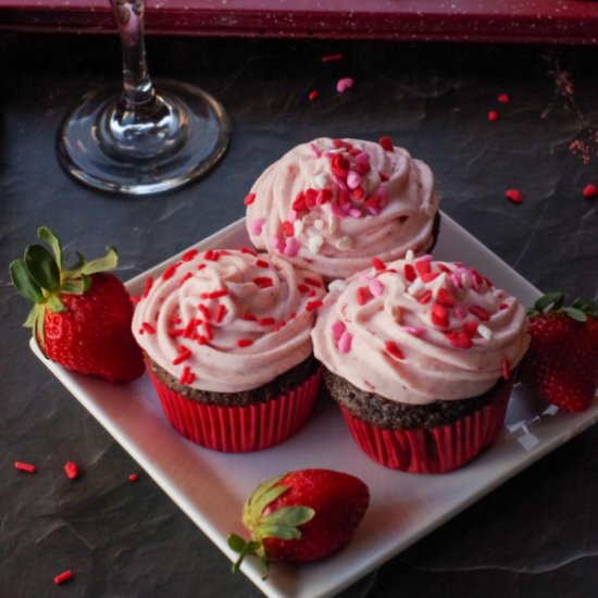 Chocolate Red Wine Cupcakes