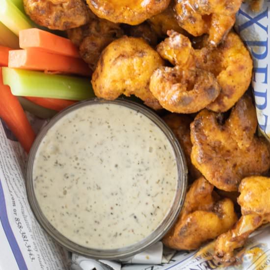 Air-Fried Buffalo Cauliflower