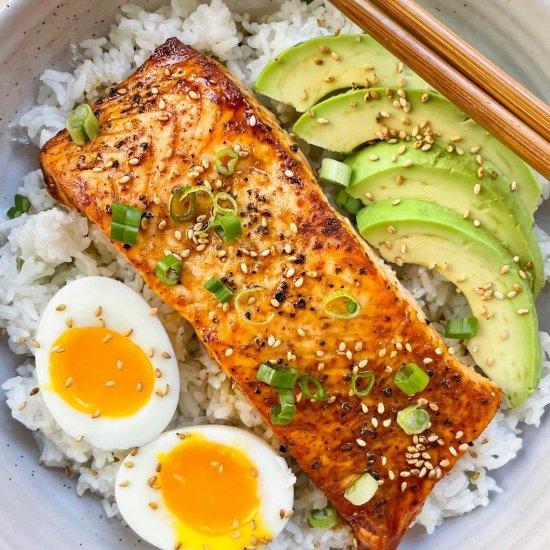 Air Fryer Salmon Teriyaki