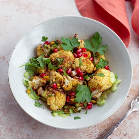 Roasted Cauliflower Pistachio Salad