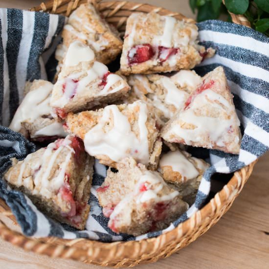 Strawberry Sourdough Discard Scones