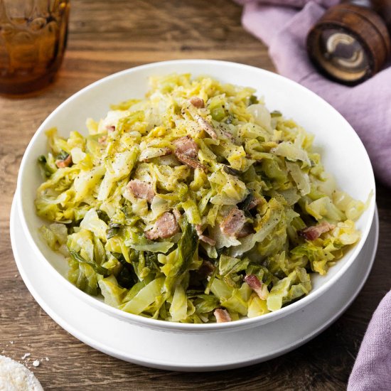 Creamed Cabbage & Bacon