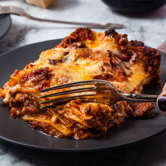 Lasagna with Sausage and Beef