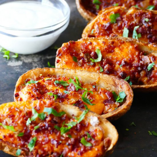 Frozen Potato Skins in Air Fryer