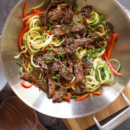 Spicy Korean Beef and Zoodles