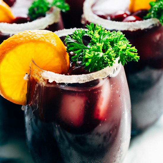 Sparkling Elderberry Mocktail