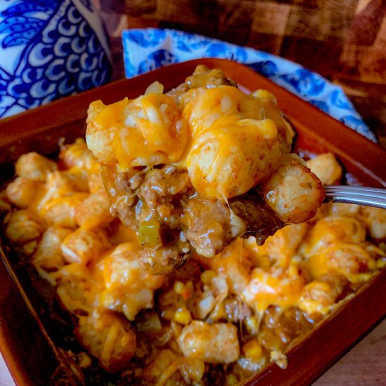 Cheesy Mexicali Tot Casserole