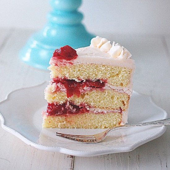 Cherry almond cake