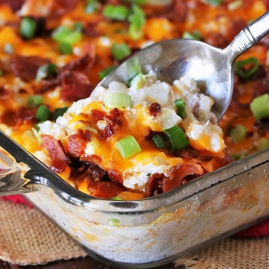 Cauliflower Loaded Potato Casserole