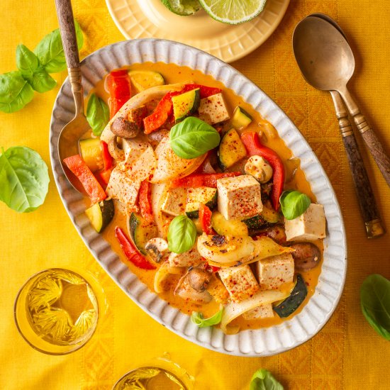 Tofu Red Coconut Curry