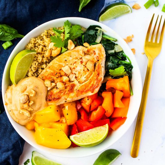 Chicken Mango Quinoa Bowls