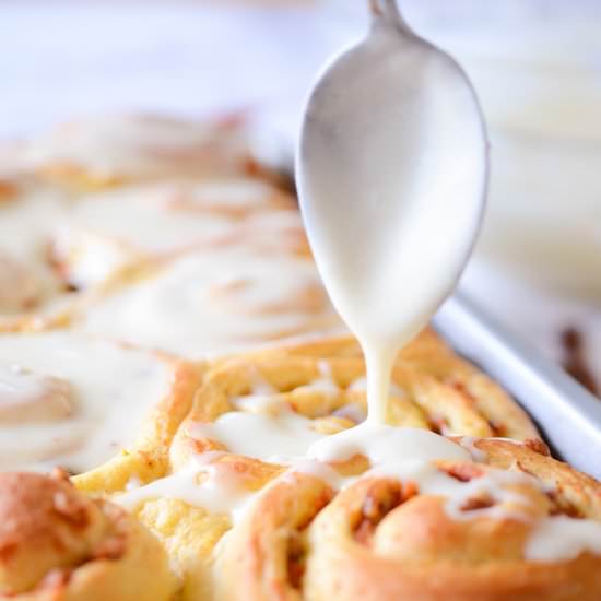 Orange-Carrot Cinnamon Rolls