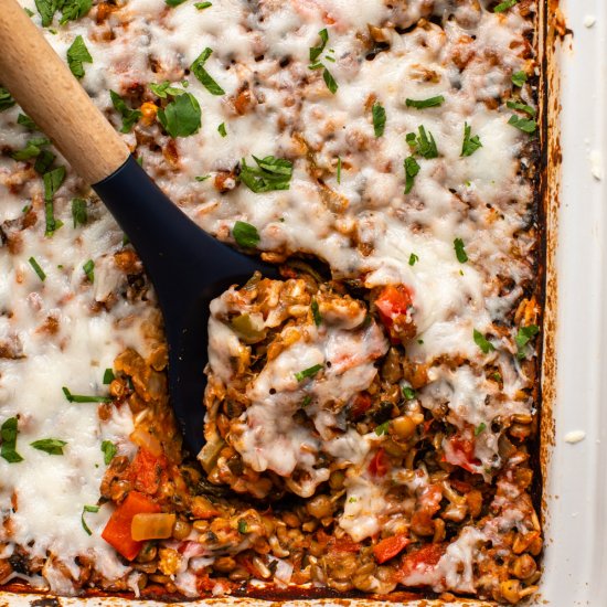 Vegan Stuffed Pepper Casserole