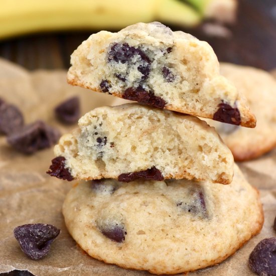 Banana Chocolate Chip Cookies