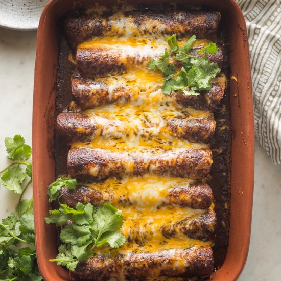 Black Bean Enchiladas with Corn