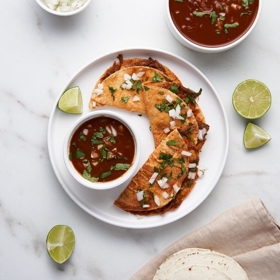 Jackfruit Birria Tacos (Vegan & GF)