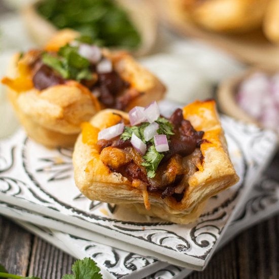 BBQ Chicken Puff Pastry Cups