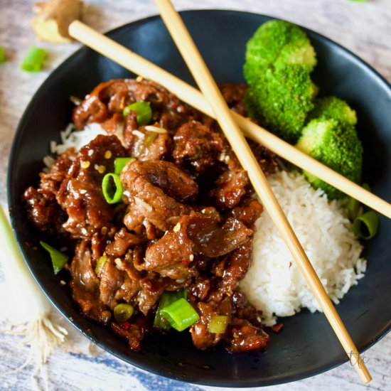 Healthier Mongolian Beef