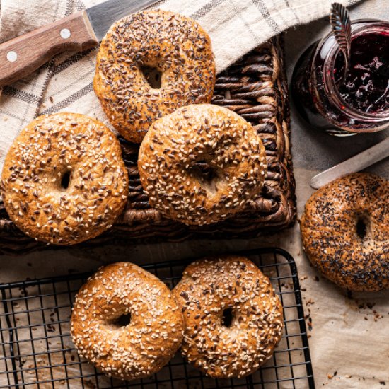 Healthy Whole Wheat Bagels