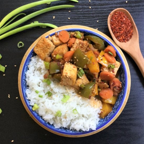 KOREAN BRAISED TOFU with VEGETABLES