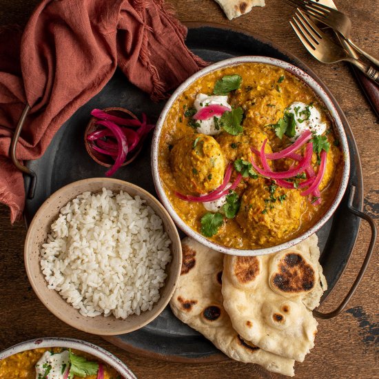 Saffron meatball korma curry