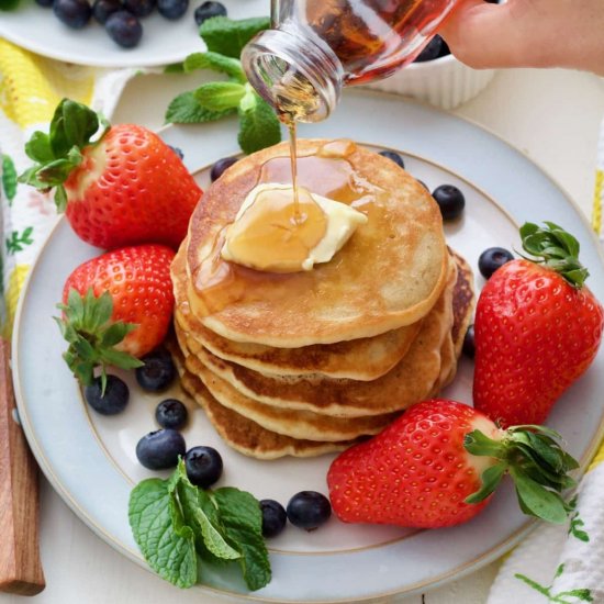 Fluffy Vegan Buttermilk Pancakes