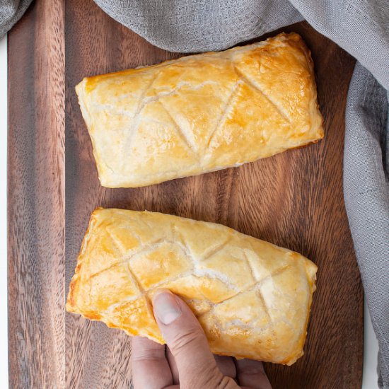 Ham and Cheese Puff Pastry Hand Pie