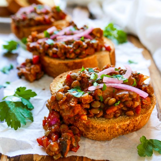 Texas Toast Sloppy Joes (Vegan)