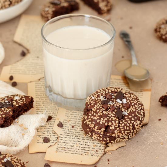 Double Chocolate Tahini Cookies