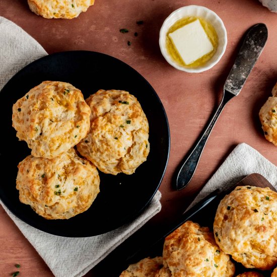 Cheddar chive drop biscuits