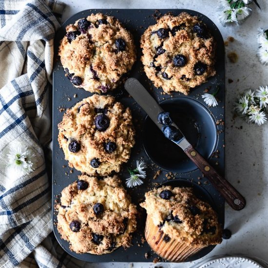 Blueberry Muffins with Cheesecake