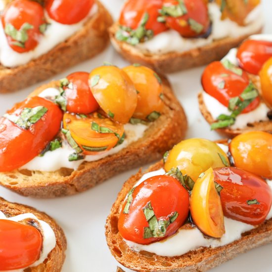 Caprese Burrata Bruschetta