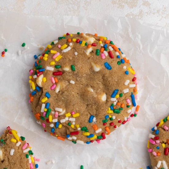 Crumbl cake batter blondie cookies