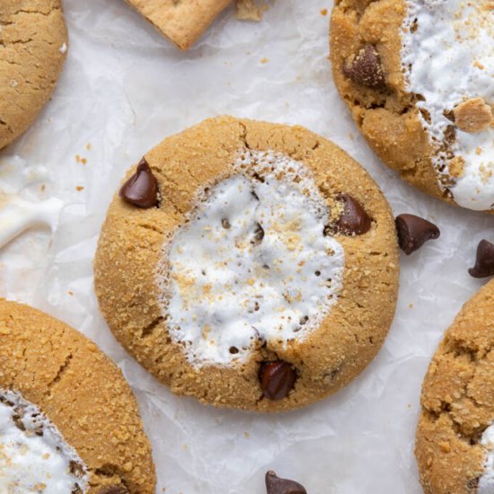 Crumbl Smores chocolate chip cookie