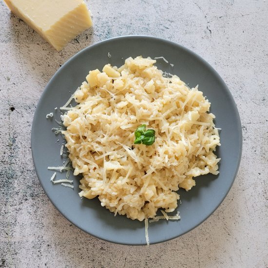 celeriac risotto with truffle oil