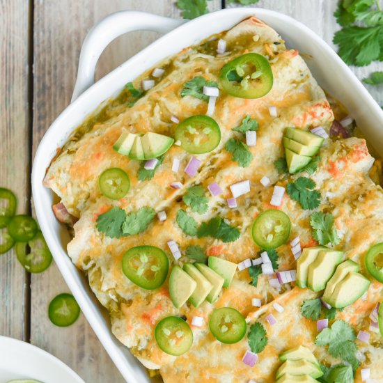 Potato and Corn Enchiladas