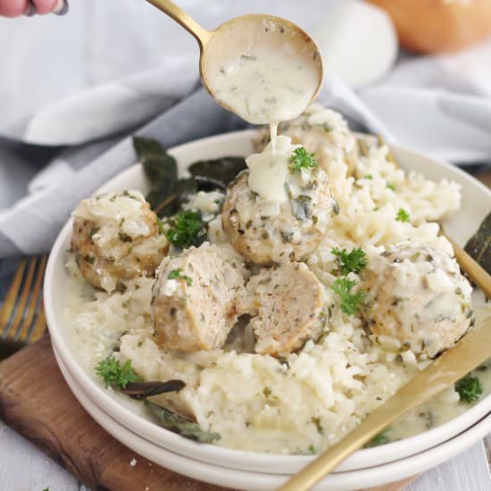 Herb Baked Chicken Meatballs