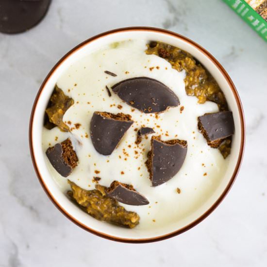 Thin Mint Latte Oatmeal