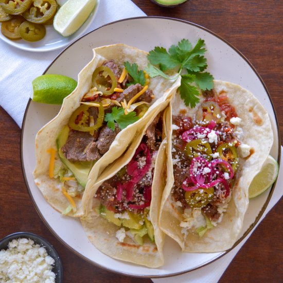 Instant Pot Flank Steak Tacos