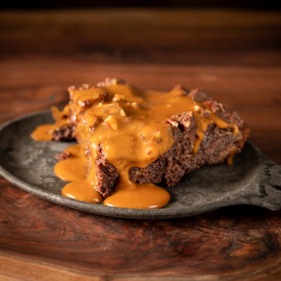 Chocolate Bread Pudding in Caramel