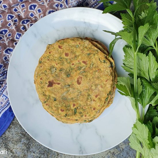 Celery leaf paratha