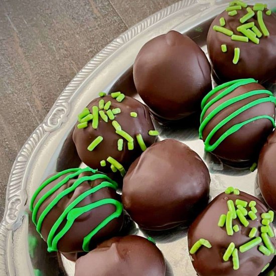 Vegan Thin Mint Truffles