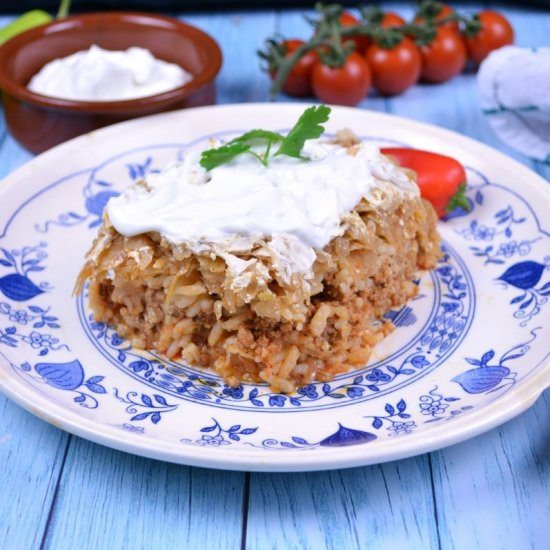 Layered Sauerkraut Casserole