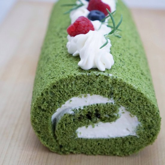 Matcha Swiss Roll Cake