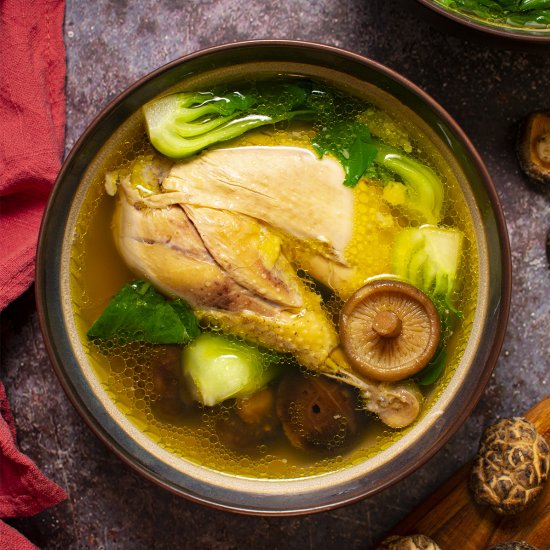 Chinese Chicken Soup with Shiitake